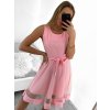 Šaty elegantní letní bez rukávu dámské (S/M/L ONE SIZE) ITALSKÁ MÓDA IM322SIMONE/DR (Velikost S/M/L, Barva béžová)