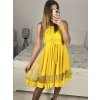 Šaty elegantní letní bez rukávu dámské (S/M/L ONE SIZE) ITALSKÁ MÓDA IM322SIMONE/DR (Velikost S/M/L, Barva béžová)