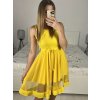 Šaty elegantní letní bez rukávu dámské (S/M/L ONE SIZE) ITALSKÁ MÓDA IM322SIMONE/DR (Velikost S/M/L, Barva béžová)