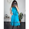 Šaty elegantní letní bez rukávu dámské (S/M/L ONE SIZE) ITALSKÁ MÓDA IM322SIMONE/DR (Velikost S/M/L, Barva béžová)