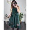 Šaty elegantní letní bez rukávu dámské (S/M/L ONE SIZE) ITALSKÁ MÓDA IM322SIMONE/DR (Velikost S/M/L, Barva béžová)