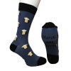 Ponožky veselé obrázkové slabé pivní CRAZY SOCKS (40-43,44-46) POLSKÁ MÓDA  DPP21255/DR (Velikost 40-43, Barva modrá)