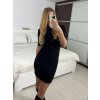 Šaty úpletové 3/4 dlouhý rukáv dámské (S/M/L ONE SIZE) ITALSKÁ MÓDA IMWGBL24MG59546/DUR (Velikost S/M/L, Barva béžová smetanová)