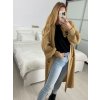 Cardigan pletený dlouhý rukáv dámský (S/M/L ONE SIZE) ITALSKÁ MÓDA IMWBL24050/DU (Velikost S/M/L, Barva hnědá)