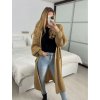 Cardigan pletený dlouhý rukáv dámský (S/M/L ONE SIZE) ITALSKÁ MÓDA IMWBL24050/DU (Velikost S/M/L, Barva hnědá)