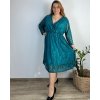 Šaty elegantní s krajkou dlouhý rukáv dámské nadrozměr (54/56/58 ONE SIZE) ITALSKá MóDA IM424TOSKANA/DUR