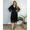 Šaty elegantní s krajkou dlouhý rukáv dámské nadrozměr (54/56/58 ONE SIZE) ITALSKá MóDA IM424TOSKANA/DUR