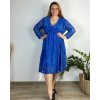 Šaty elegantní s krajkou dlouhý rukáv dámské nadrozměr (54/56/58 ONE SIZE) ITALSKá MóDA IM424TOSKANA/DUR