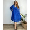 Šaty elegantní s krajkou dlouhý rukáv dámské nadrozměr (54/56/58 ONE SIZE) ITALSKá MóDA IM424TOSKANA/DUR