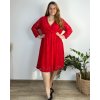 Šaty elegantní s krajkou dlouhý rukáv dámské nadrozměr (54/56/58 ONE SIZE) ITALSKá MóDA IM424TOSKANA/DUR