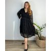 Šaty elegantní s krajkou dlouhý rukáv dámské nadrozměr (54/56/58 ONE SIZE) ITALSKá MóDA IM424TOSKANA/DUR
