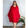 Šaty elegantní s krajkou dlouhý rukáv dámské nadrozměr (54/56/58 ONE SIZE) ITALSKá MóDA IM424VICTORY/DR