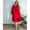 Šaty elegantní s krajkou dlouhý rukáv dámské nadrozměr (54/56/58 ONE SIZE) ITALSKá MóDA IM424MENDY/DUR