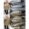 Bunda prošívaný dlouhý rukáv dámská nadrozměr (54/56/58 ONE SIZE) ITALSKÁ MÓDA IMWT24NANO/DR (Velikost 56/58, Barva zlatá)