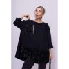 Tunika s flitry teplá dlouhý rukáv dámská  (42/44/46 ONE SIZE) ITALSKÁ MÓDA IMWMY2439317