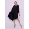 Šaty teplé s flitry oversize dlouhý rukáv dámský (42/44/46 onesize) italská móda  IMWMY2437347/DR (Velikost 42/44/46, Barva Černá)