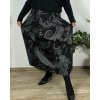 Sukně dlouhá s páskem dámská nadrozměr (48/50/52 ONE SIZE) ITALSKÁ MÓDA IMWMY24MERYL/DR (Velikost 50/52, Barva Černá)