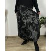 Sukně dlouhá s páskem dámská nadrozměr (48/50/52 ONE SIZE) ITALSKÁ MÓDA IMWMY24MERYL/DR (Velikost 50/52, Barva Černá)