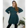 Šaty teplé  dlouhý rukáv dámské nadrozměr (54/56/58 ONE SIZE) ITALSKá MóDA IM424536/DR (Velikost 56/58, Barva Černá)