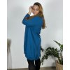Šaty teplé  dlouhý rukáv dámské nadrozměr (54/56/58 ONE SIZE) ITALSKá MóDA IM424536/DR (Velikost 56/58, Barva Černá)