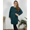 Šaty teplé  dlouhý rukáv dámské nadrozměr (54/56/58 ONE SIZE) ITALSKá MóDA IM424536/DR (Velikost 56/58, Barva Černá)