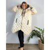 Bunda zimní šusťáková dlouhý rukáv dámská nadrozměr (44-50 ONE SIZE) ITALSKÁ MÓDA TMWOC243361-1/DR (Velikost 44, Barva béžová)