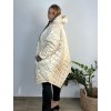 Bunda zimní šusťáková dlouhý rukáv dámská nadrozměr (44-50 ONE SIZE) ITALSKÁ MÓDA TMWOC243361-1/DR (Velikost 44, Barva béžová)