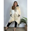 Bunda zimní šusťáková dlouhý rukáv dámská nadrozměr (44-50 ONE SIZE) ITALSKÁ MÓDA TMWOC243361-1/DR (Velikost 44, Barva béžová)