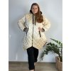 Bunda zimní šusťáková dlouhý rukáv dámská nadrozměr (44-50 ONE SIZE) ITALSKÁ MÓDA TMWOC243361-1/DR (Velikost 44, Barva béžová)