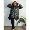 Bunda zimní šusťáková dlouhý rukáv dámská nadrozměr (44-50 ONE SIZE) ITALSKÁ MÓDA TMWOC243361-2/DR (Velikost 44, Barva Černá)