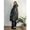 Bunda zimní šusťáková dlouhý rukáv dámská nadrozměr (44-50 ONE SIZE) ITALSKÁ MÓDA TMWOC243361-2/DR (Velikost 44, Barva Černá)