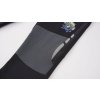 Chlapecké kalhoty softshellové oteplovačky lyžařské s kšandami KUGO HK5610 černé/modrý zipy