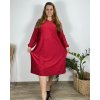 Šaty s kamínky dlouhý rukáv dámský nadrozměr (54/56/58 onesize) italská móda  IMWMY24STAR/DR