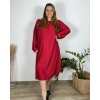 Šaty carmen s kamínky dlouhý rukáv dámský nadrozměr (54/56/58 onesize) italská móda  IMWMY24CARMENITA/DR