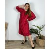 Šaty carmen s kamínky dlouhý rukáv dámský nadrozměr (54/56/58 onesize) italská móda  IMWMY24CARMENITA/DR