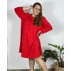Šaty elegantní třpytivé dlouhý rukáv dámské nadrozměr (54/56/58 ONE SIZE) ITALSKá MóDA IM424LEILA/DR (Velikost 56/58, Barva Černá)