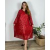 Šaty elegantní flitrované douhý rukáv dámské nadrozměr (54/56/58 ONE SIZE) ITALSKÁ MÓDA IMWT24STAR/DR (Velikost 54/56, Barva Černá)