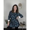 Tunika prodloužená sametová Vánoční dlouhý rukáv dámské (S/M/L ONE SIZE) ITALSKÁ MÓDA IMC2471900 (Velikost S/M/L, Barva bílá)