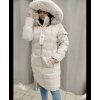 Kabát Bunda Zimní nadrozměr (4XL-9XL) Ellen Rose ROSE9330 ROSE93WC46/DR (Velikost 4XL, Barva béžová smetanová)