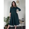 Šaty elegantní s páskem dlouhý rukáv dámské (S/M/L ONE SIZE) ITALSKÁ MÓDA IM424802 (Velikost S/M/L, Barva Černá)