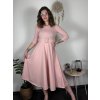 Šaty elegantní s páskem dlouhý rukáv dámské (S/M/L ONE SIZE) ITALSKÁ MÓDA IM424802 (Velikost S/M/L, Barva Černá)