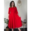 Šaty elegantní s páskem dlouhý rukáv dámské (S/M/L ONE SIZE) ITALSKÁ MÓDA IM424802 (Velikost S/M/L, Barva Černá)