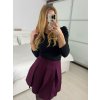 Sukně s kraťasy krátká dámská (S-XL) ITALSKÁ MÓDA IMWAA242462-1/DU (Velikost L, Barva vínová)
