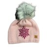 Čepice s bambulí zimní dámská (ONE SIZE) WOOLK POLSKÁ MÓDA PV422ELZA/DR (Velikost ONE SIZE, Barva růžová)