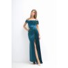 Šaty dlouhé společenské na ramínka dámské (S/M ONE SIZE) ITALSKÁ MÓDA IMPSH245400/DUR (Velikost S/M, Barva Černá)