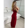 Šaty dlouhé elegantní společenské třpytivé na ramínka dámské (S/M ONE SIZE) ITALSKÁ MÓDA IM424768/DU