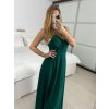Šaty dlouhé elegantní společenské třpytivé bez rukávu dámské (S/M ONE SIZE) ITALSKÁ MÓDA IM424860/DU (Velikost S/M, Barva béžová)