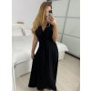 Šaty dlouhé elegantní společenské třpytivé bez rukávu dámské (S/M ONE SIZE) ITALSKÁ MÓDA IM424860/DU (Velikost S/M, Barva béžová)