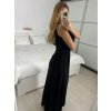 Šaty dlouhé elegantní společenské třpytivé bez rukávu dámské (S/M ONE SIZE) ITALSKÁ MÓDA IM424860/DU (Velikost S/M, Barva béžová)
