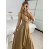 Šaty dlouhé elegantní společenské třpytivé bez rukávu dámské (S/M ONE SIZE) ITALSKÁ MÓDA IM424860/DU